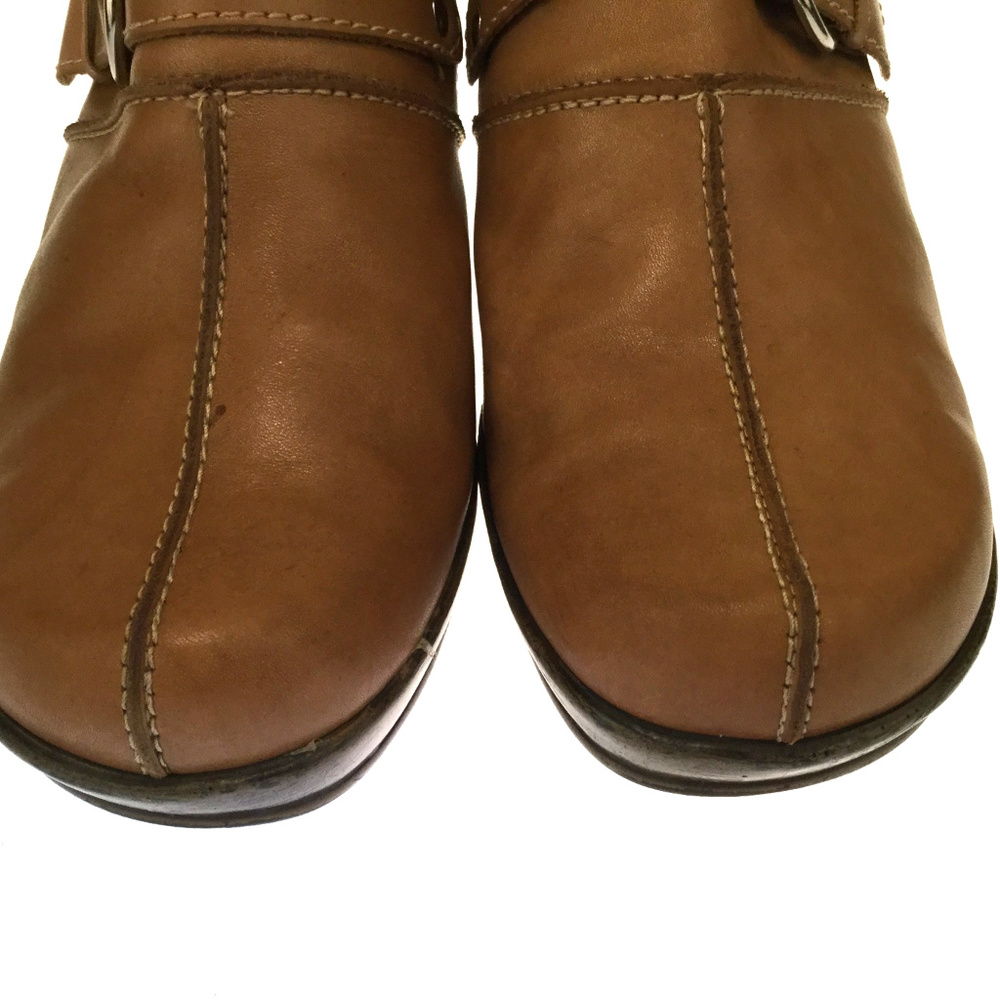Bass Leona Women's Brown Buckle Slip-on Mule sz 7 - Picture 3 of 4
